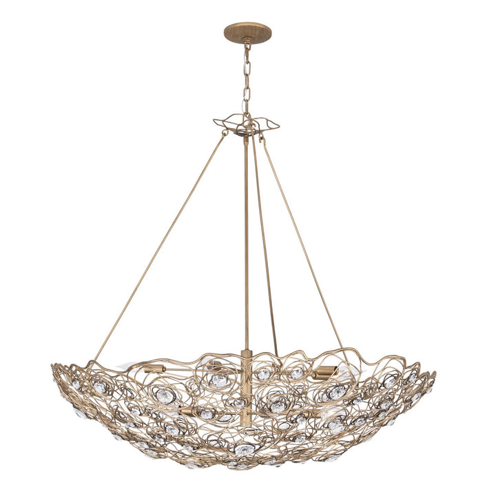 Varaluz - 500P10HGOB - Ten Light Pendant - Ethereal Rose - Havana Gold Ombre