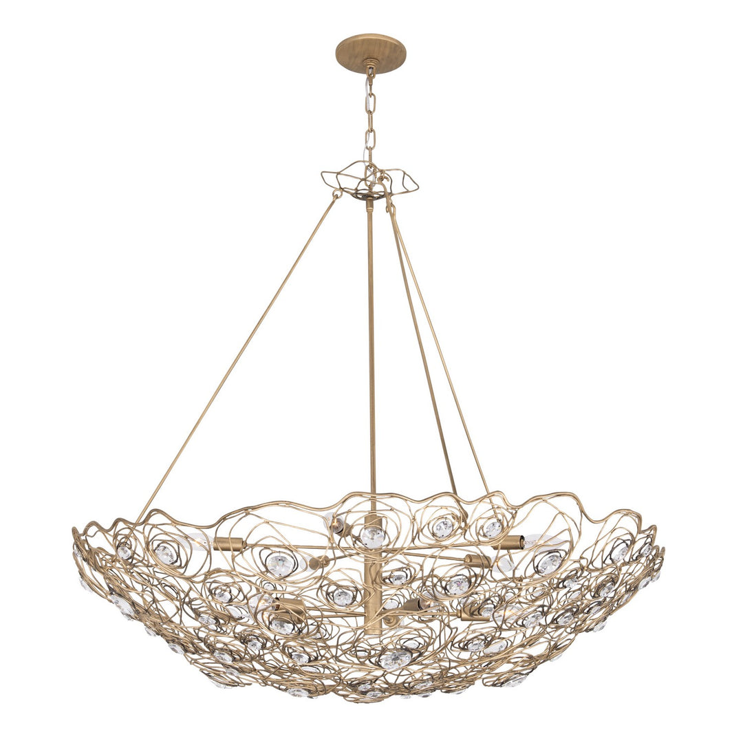 Varaluz - 500P10HGOB - Ten Light Pendant - Ethereal Rose - Havana Gold Ombre
