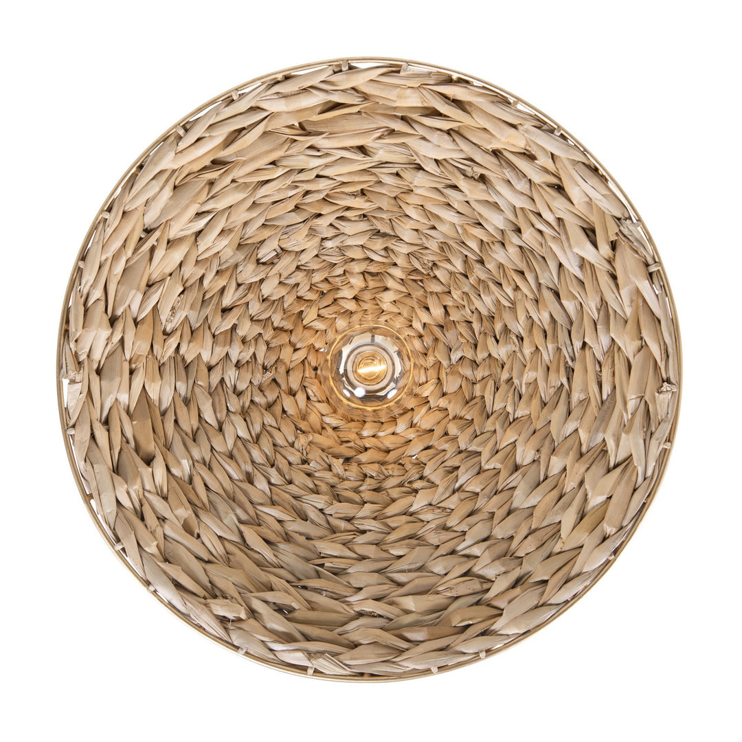 Varaluz - 502P01MFGN - One Light Pendant - Hilton Head - French Gold/Natural Seagrass