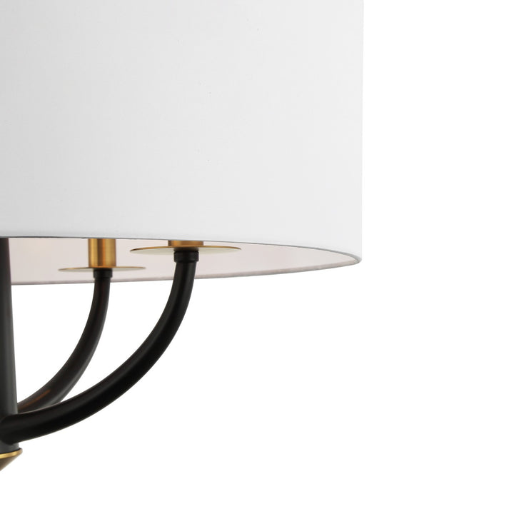 Varaluz - 503P04BLSB - Four Light Pendant - Patchwork - Black/Satin Brass