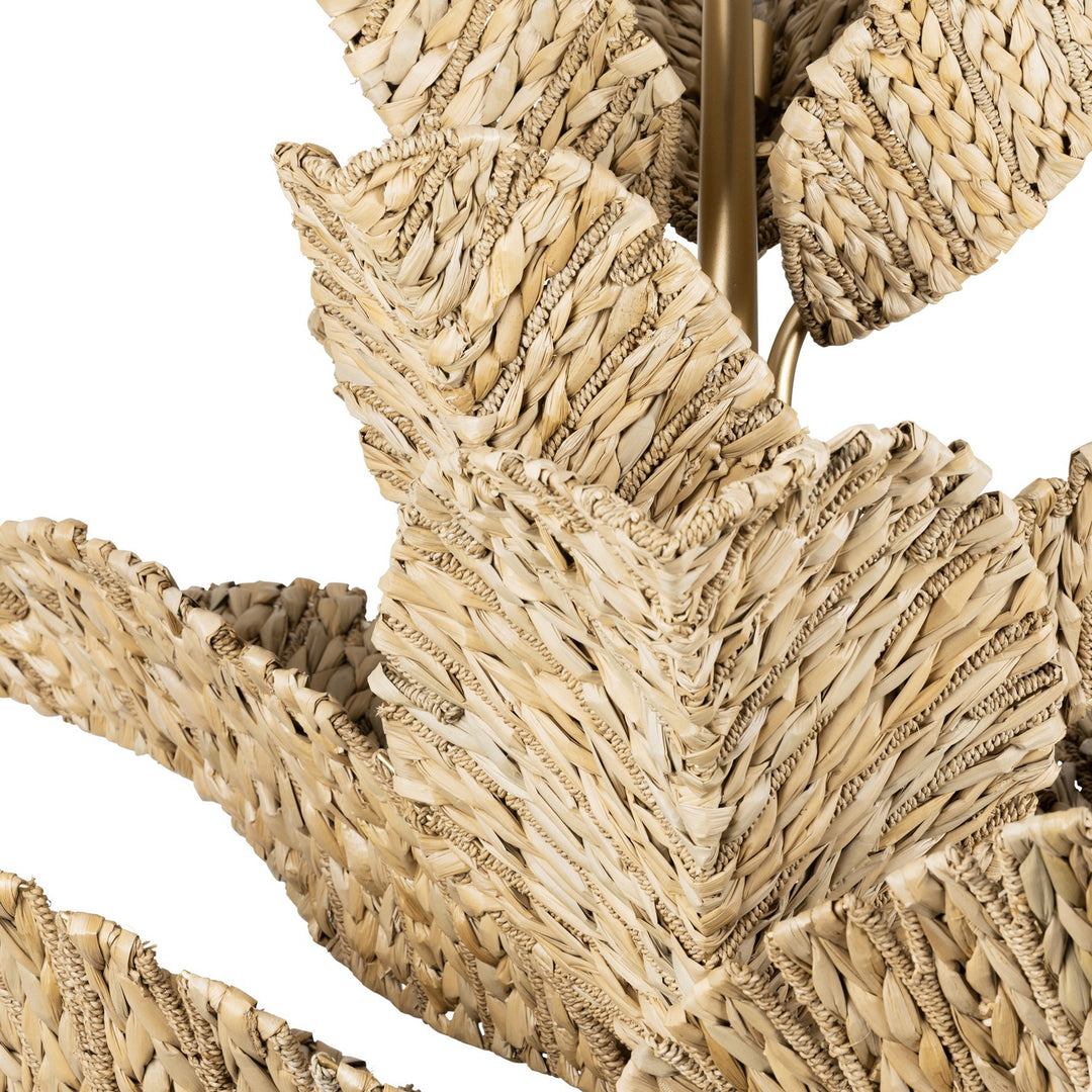 Varaluz - 901C12FGN - 12 Light Chandelier - Banana Leaf - French Gold/Natural Seagrass
