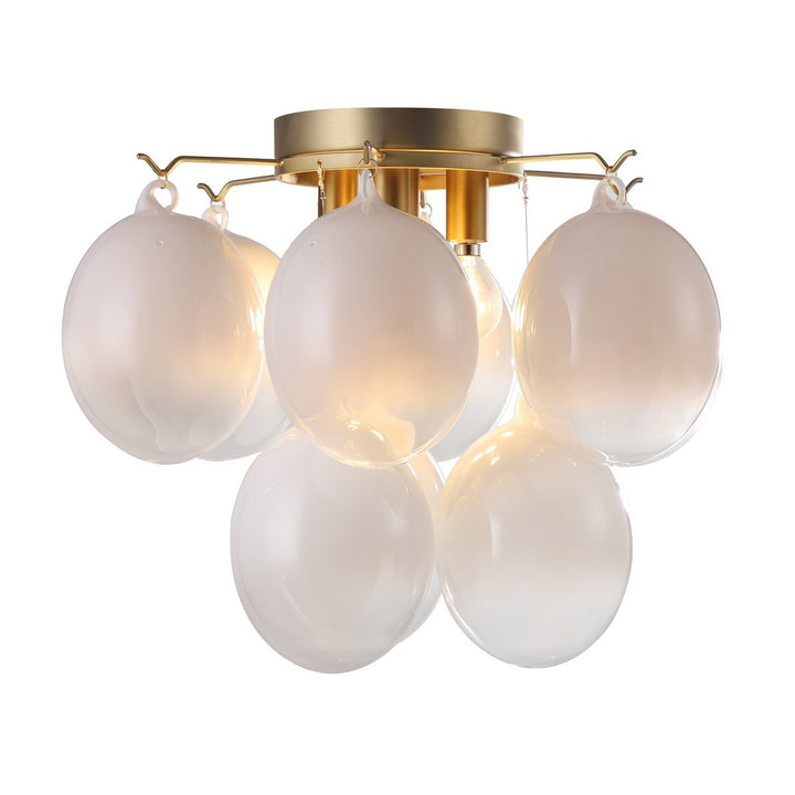 Artcraft Canada - AC11993WH - Four Light Semi-Flush Mount - Globo - Brass