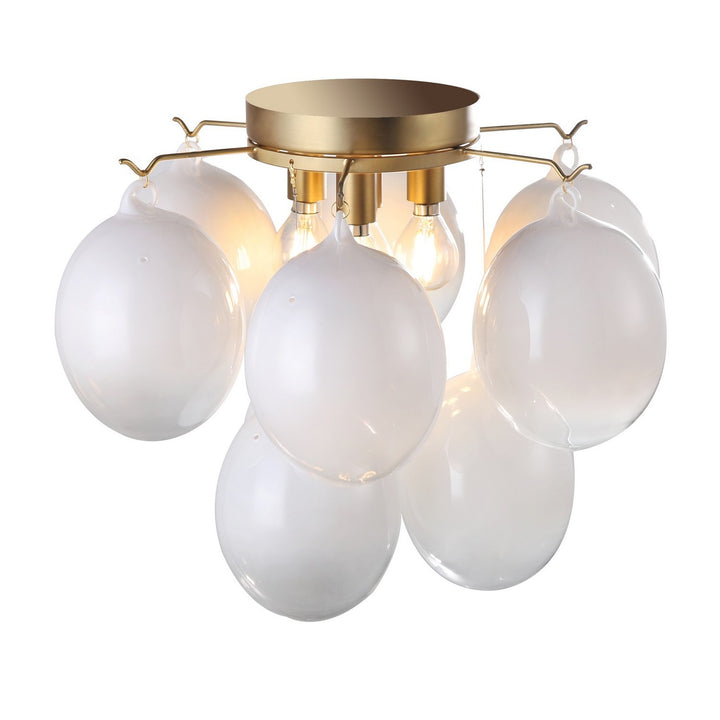 Artcraft Canada - AC11993WH - Four Light Semi-Flush Mount - Globo - Brass