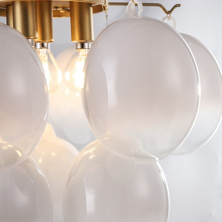 Artcraft Canada - AC11993WH - Four Light Semi-Flush Mount - Globo - Brass