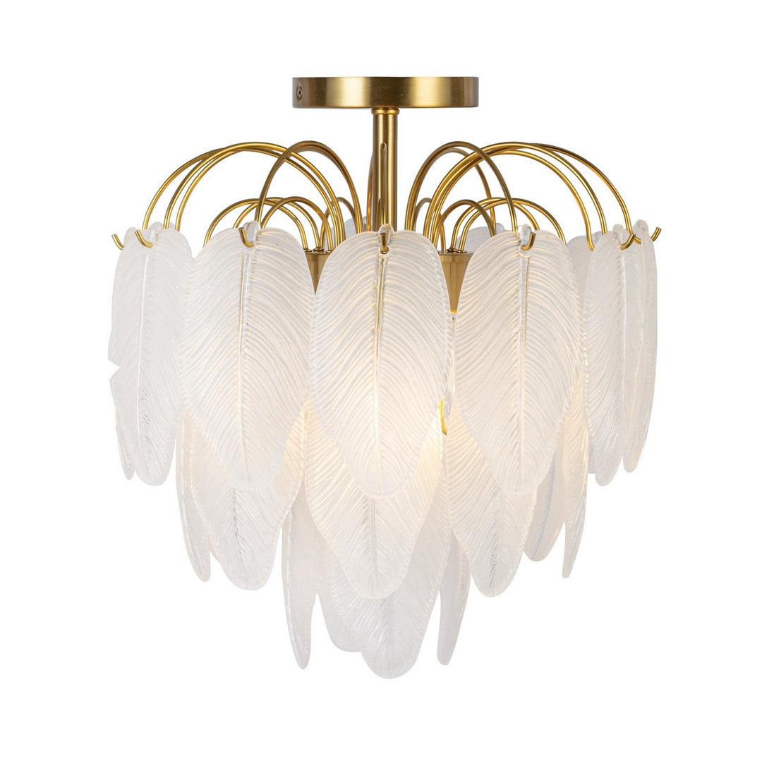 Artcraft Canada - AC11785BR - Four Light Semi-Flush Mount - Alessia - Brushed Brass