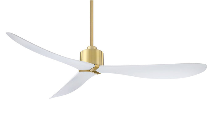 Taros 60"Ceiling Fan in White & Brass Kendal Canada