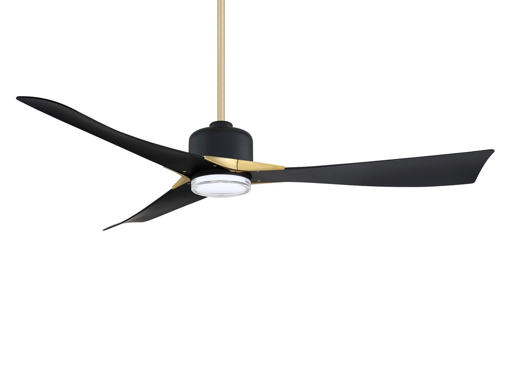 Ariya 62"Ceiling Fan in Black & Brass Kendal Canada