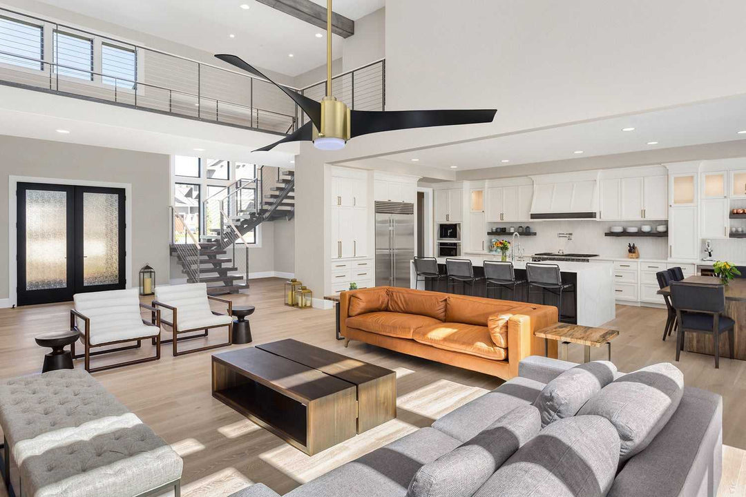 Cimion 60"Ceiling Fan in Black & Brass Kendal Canada