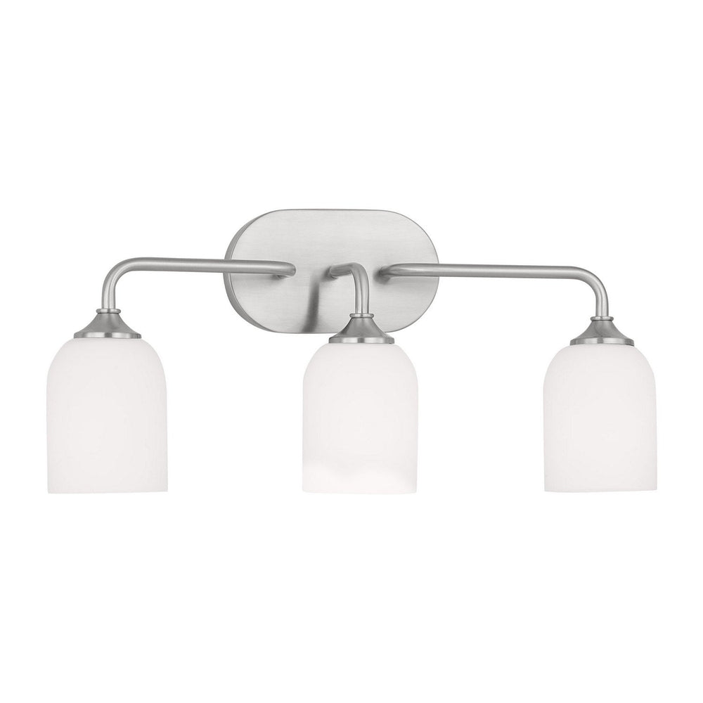 Generation Lighting Canada - GLV1023EN3/BS - Three Light Vanity - Emile - Brushed Steel