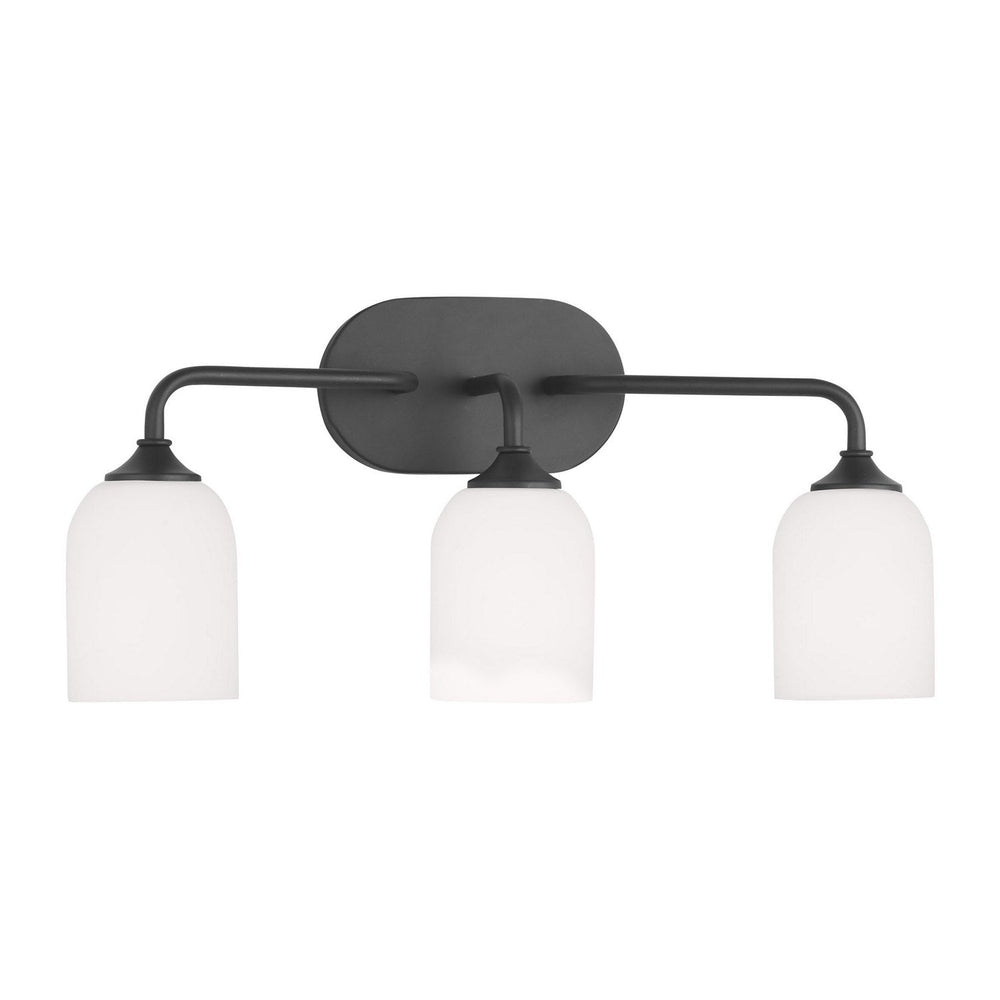 Generation Lighting Canada - GLV1023EN3/MBK - Three Light Vanity - Emile - Midnight Black