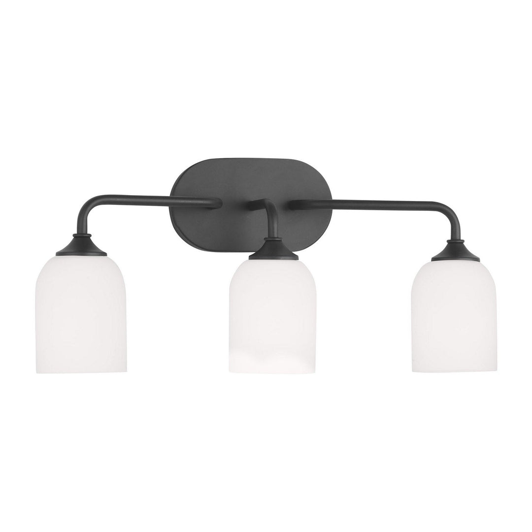 Generation Lighting Canada - GLV1023EN3/MBK - Three Light Vanity - Emile - Midnight Black
