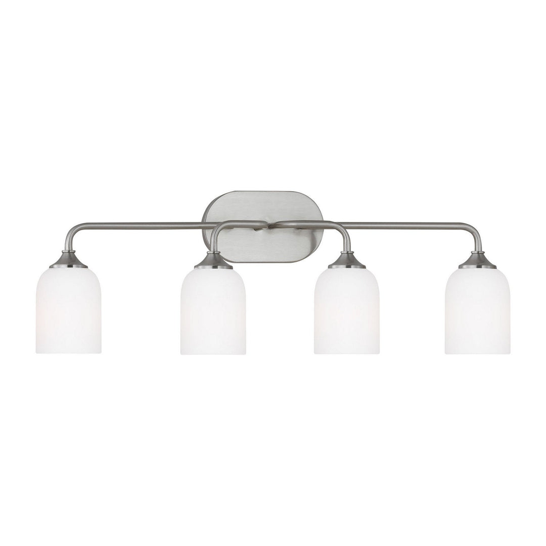 Generation Lighting Canada - GLV1024EN3/BS - Four Light Vanity - Emile - Brushed Steel