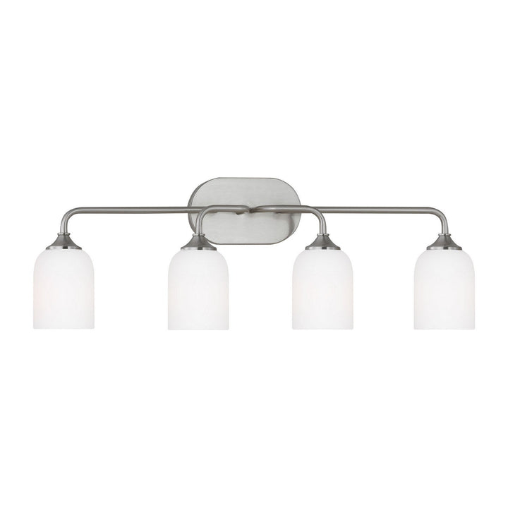 Generation Lighting Canada - GLV1024EN3/BS - Four Light Vanity - Emile - Brushed Steel