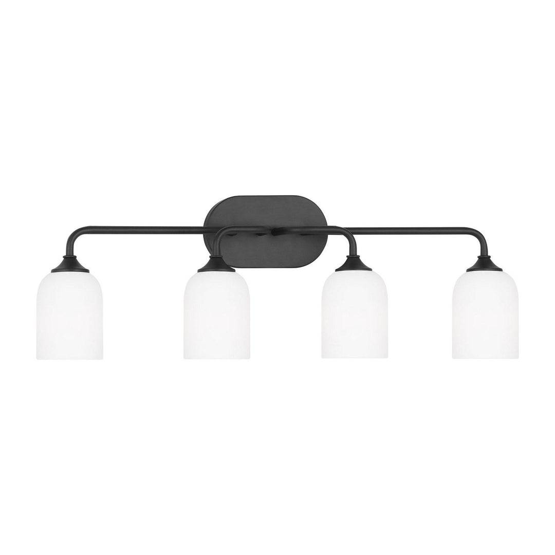 Generation Lighting Canada - GLV1024EN3/MBK - Four Light Vanity - Emile - Midnight Black