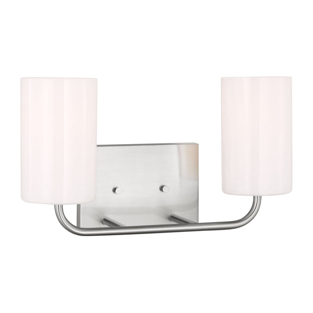 Generation Lighting Canada - GLV1002EN3/BS - Two Light Vanity - Rhett - Brushed Steel