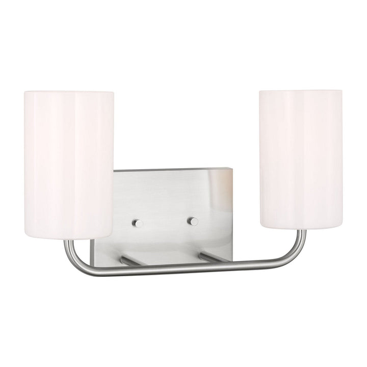Generation Lighting Canada - GLV1002EN3/BS - Two Light Vanity - Rhett - Brushed Steel
