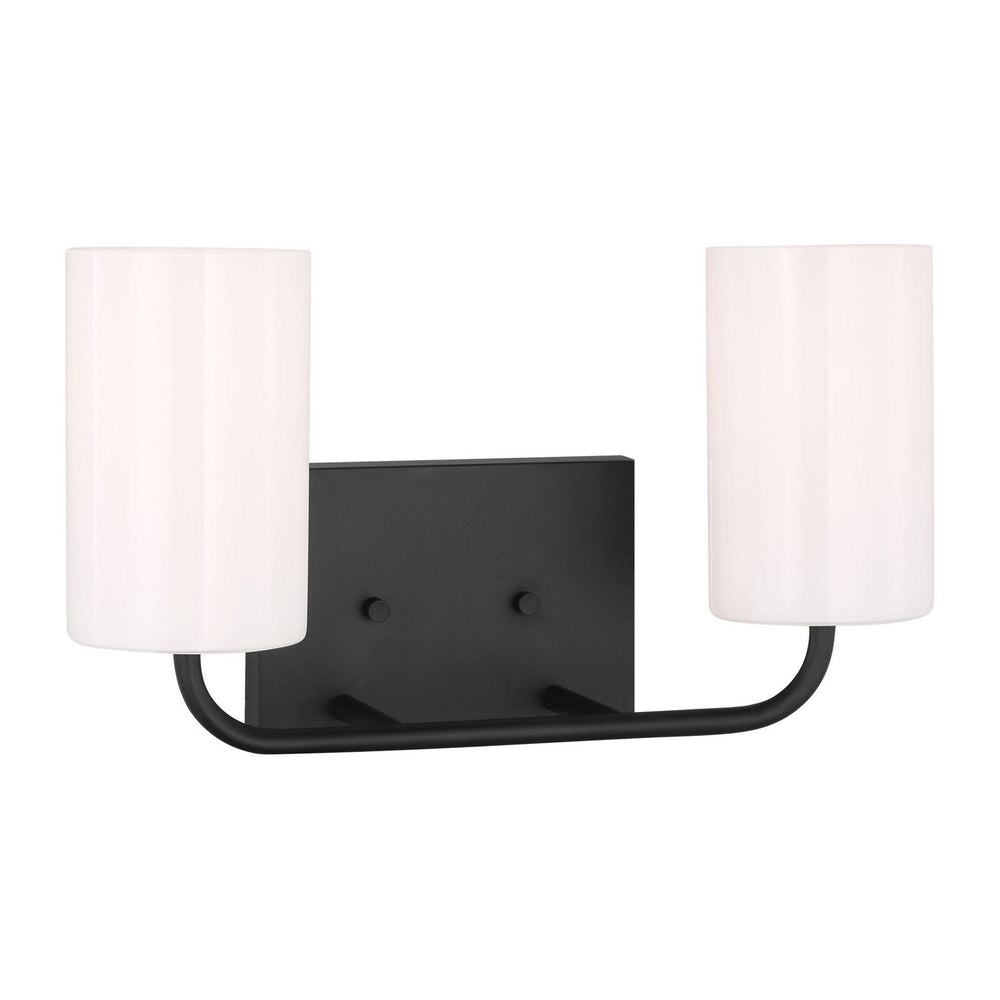 Generation Lighting Canada - GLV1002EN3/MBK - Two Light Vanity - Rhett - Midnight Black
