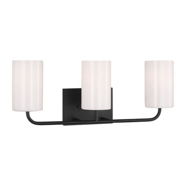 Generation Lighting Canada - GLV1003EN3/MBK - Three Light Vanity - Rhett - Midnight Black