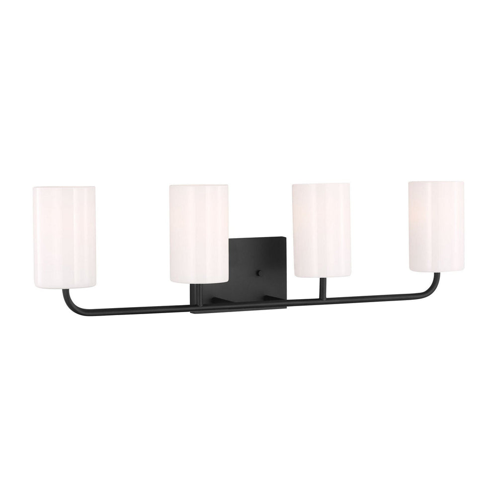 Generation Lighting Canada - GLV1004EN3/MBK - Four Light Vanity - Rhett - Midnight Black
