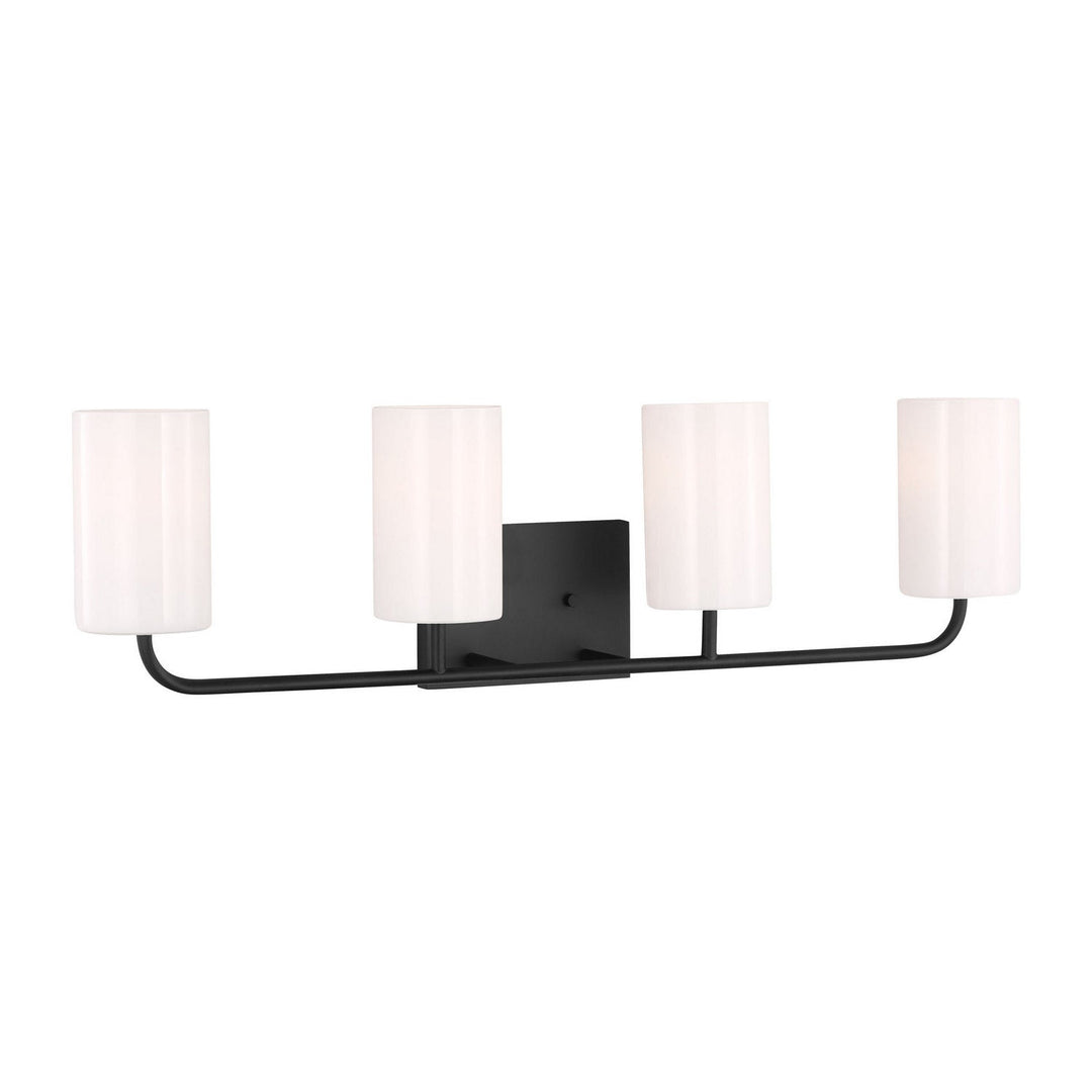 Generation Lighting Canada - GLV1004EN3/MBK - Four Light Vanity - Rhett - Midnight Black