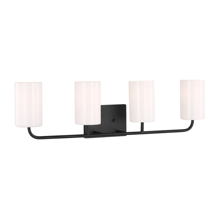 Generation Lighting Canada - GLV1004EN3/MBK - Four Light Vanity - Rhett - Midnight Black