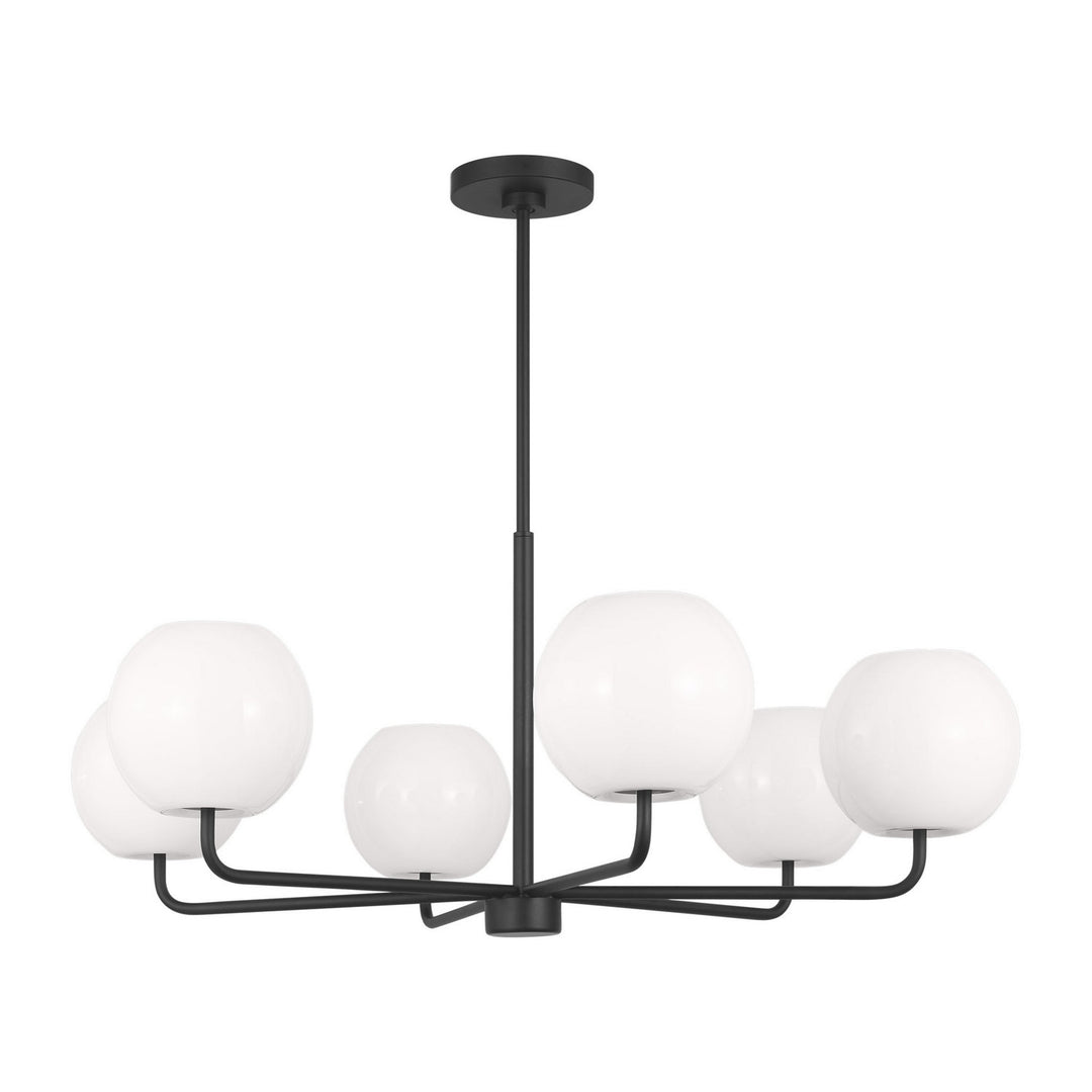 Generation Lighting Canada - GLC1066EN3/MBK - Six Light Chandelier - Rory - Midnight Black