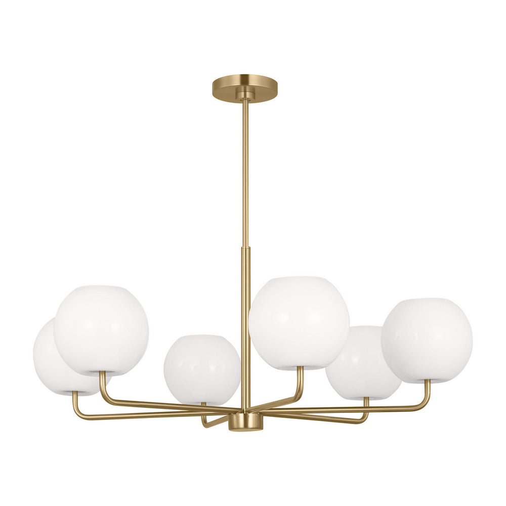 Generation Lighting Canada - GLC1066EN3/SB - Six Light Chandelier - Rory - Satin Brass