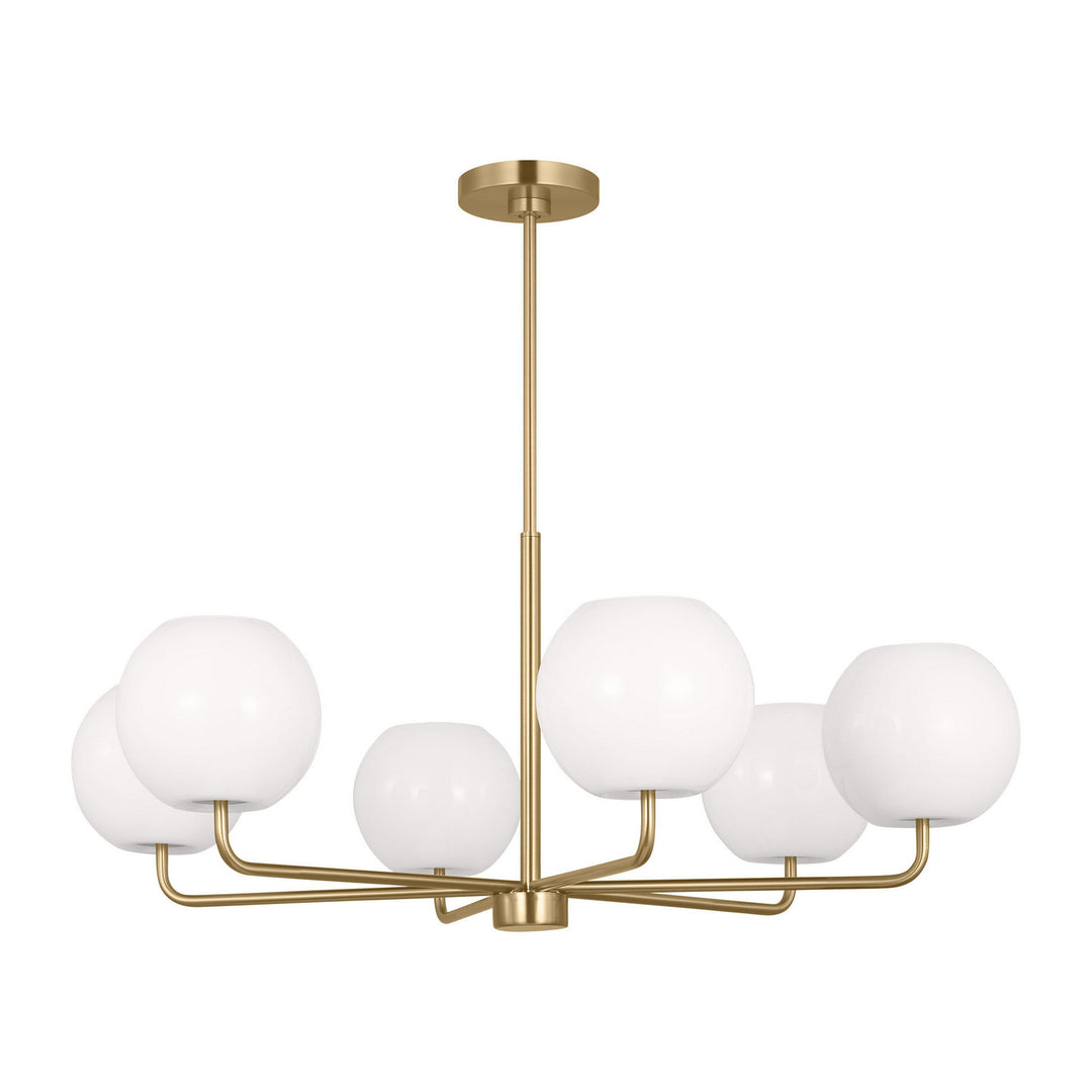 Generation Lighting Canada - GLC1066EN3/SB - Six Light Chandelier - Rory - Satin Brass