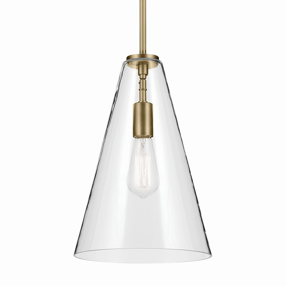 Kichler Canada - 42199NBR - One Light Pendant - Everly - Natural Brass