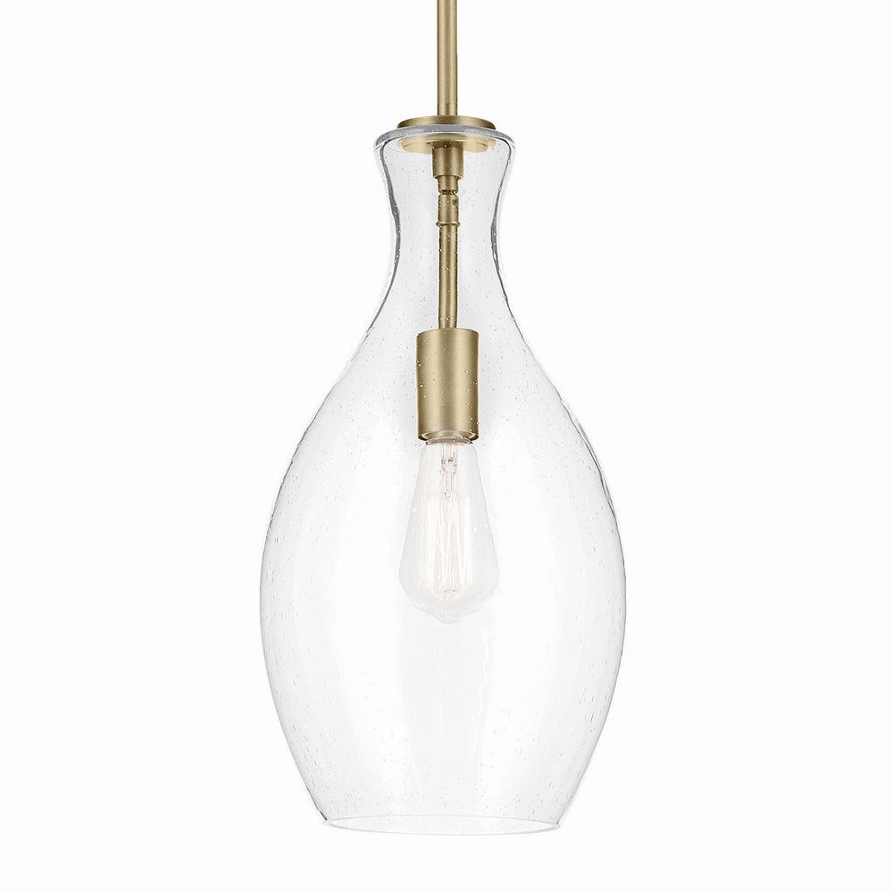 Kichler Canada - 42047NBRCS - One Light Pendant - Everly - Natural Brass