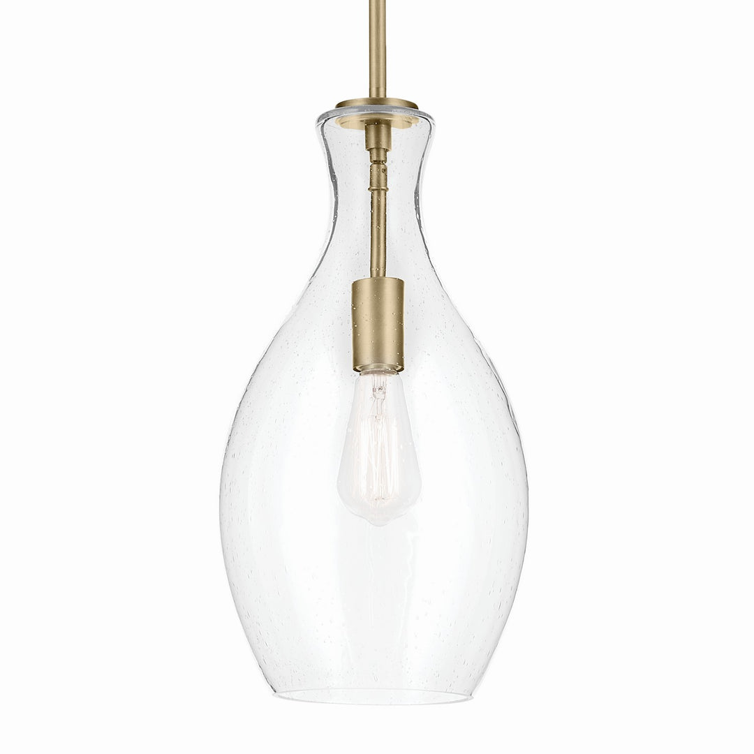 Kichler Canada - 42047NBRCS - One Light Pendant - Everly - Natural Brass