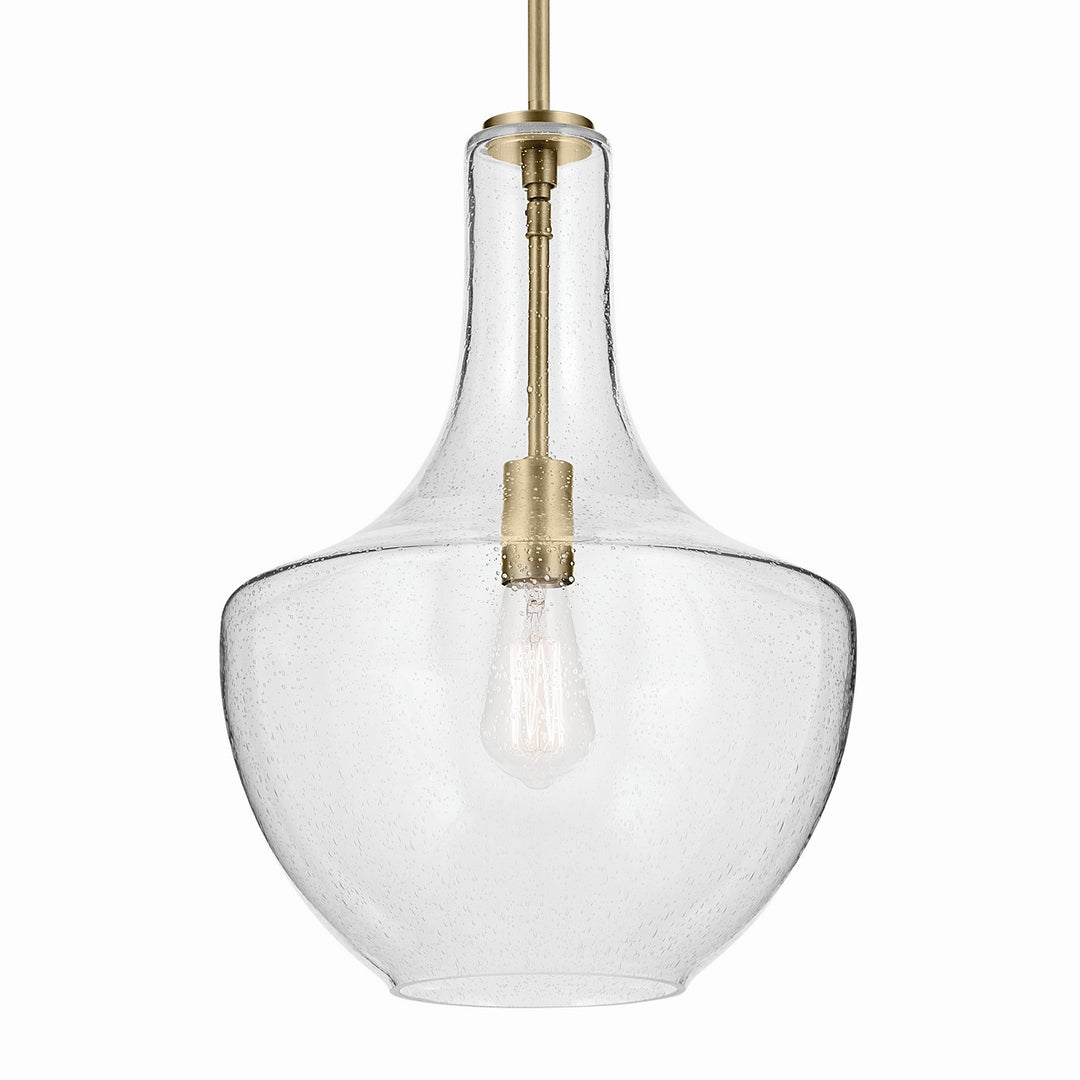 Kichler Canada - 42046NBRCS - One Light Pendant - Everly - Natural Brass
