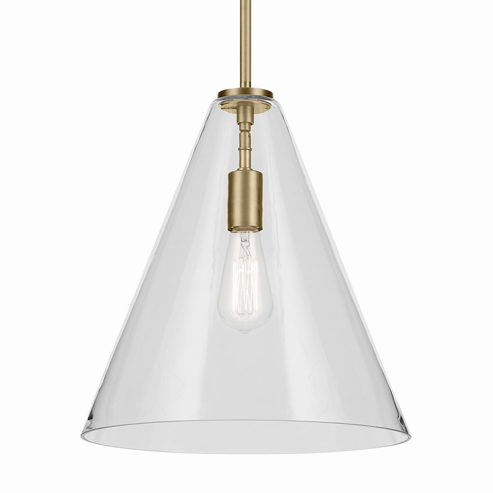 Kichler Canada - 42200NBR - One Light Pendant - Everly - Natural Brass