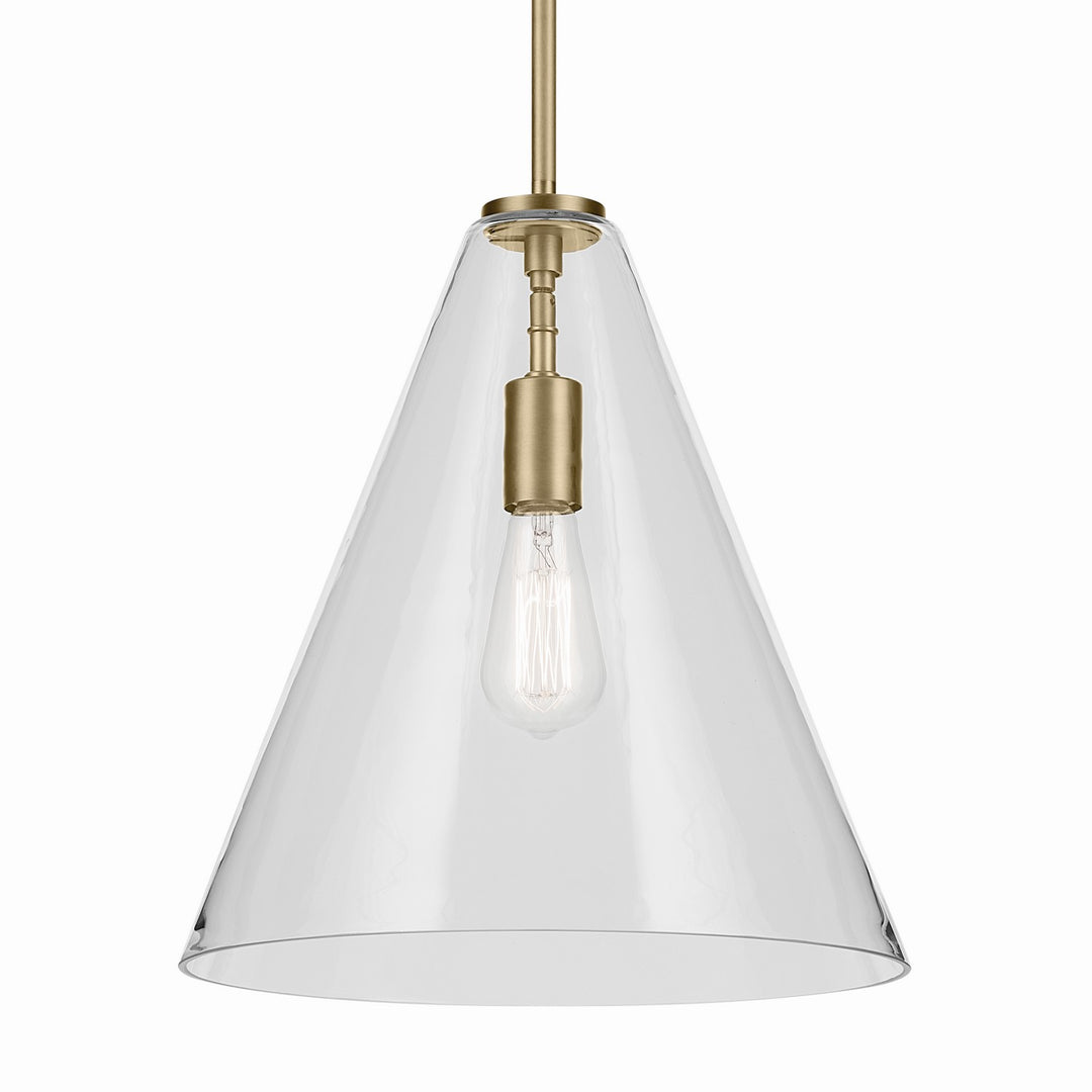 Kichler Canada - 42200NBR - One Light Pendant - Everly - Natural Brass