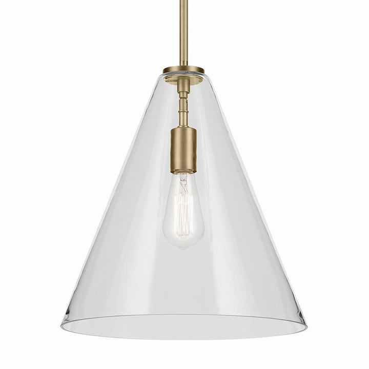 Kichler Canada - 42200NBR - One Light Pendant - Everly - Natural Brass