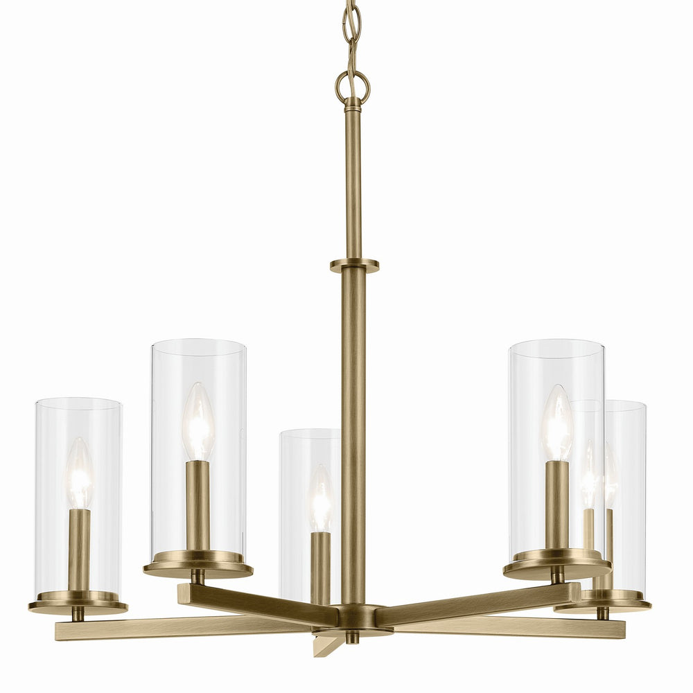 Kichler Canada - 43999NBR - Five Light Chandelier - Crosby - Natural Brass