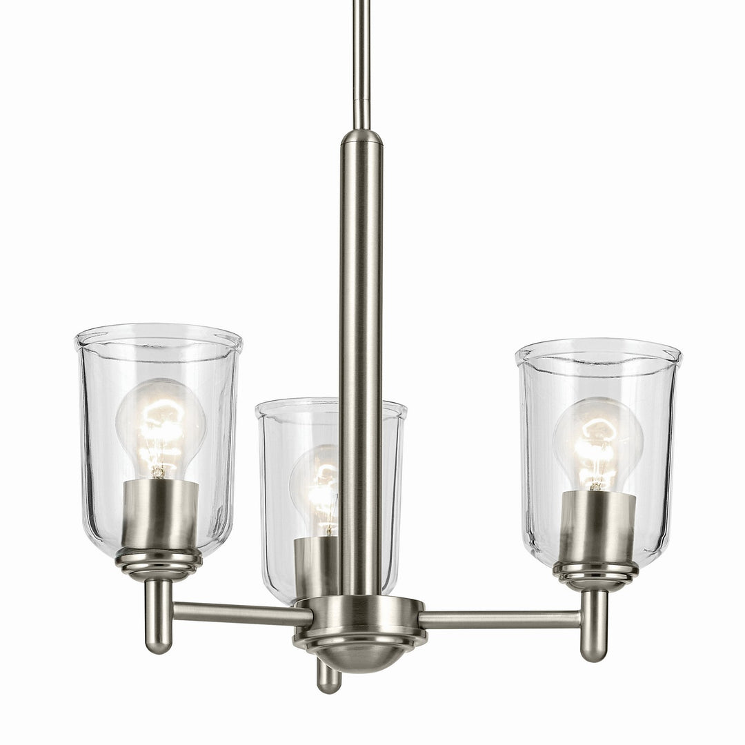Kichler Canada - 43670NICLR - Three Light Mini Chandelier - Shailene - Brushed Nickel