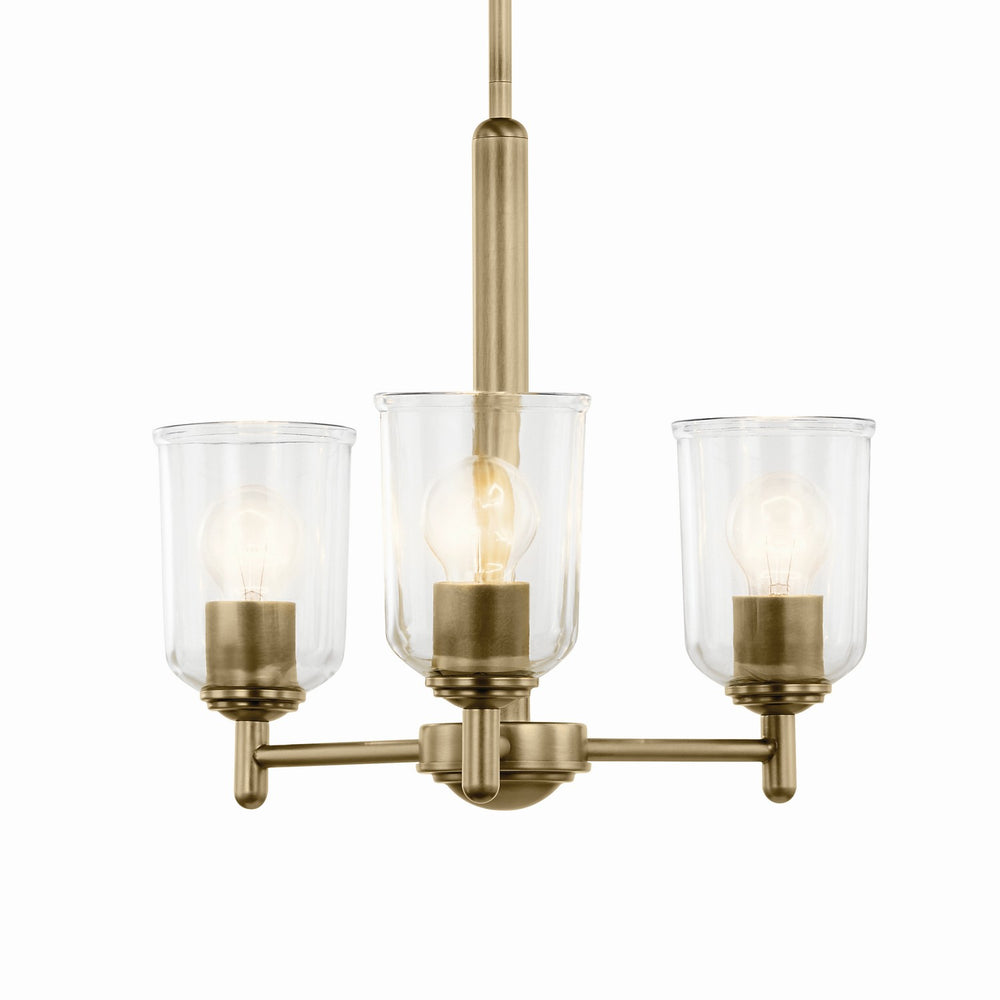 Kichler Canada - 43670NBRCLR - Three Light Mini Chandelier - Shailene - Natural Brass