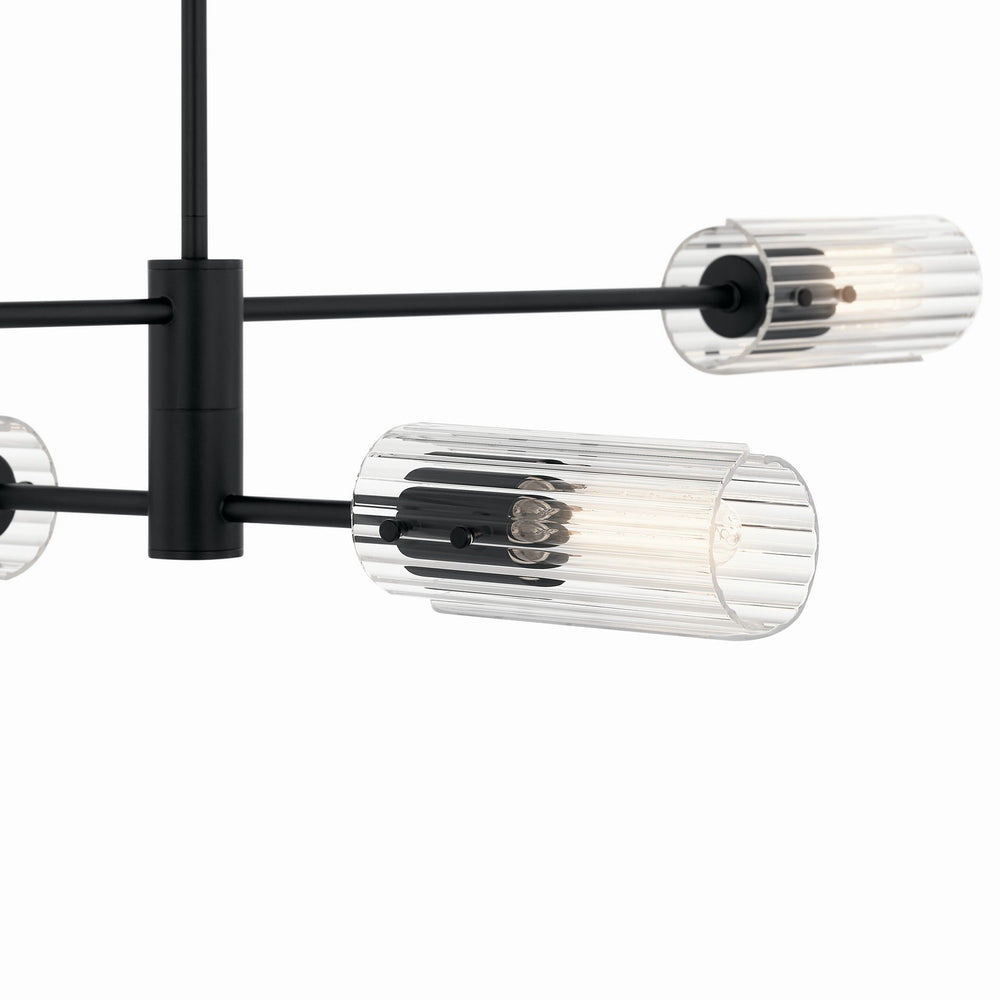 Kichler Canada - 52681BK - Four Light Linear Chandelier - Velestino - Black