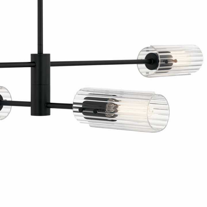 Kichler Canada - 52681BK - Four Light Linear Chandelier - Velestino - Black