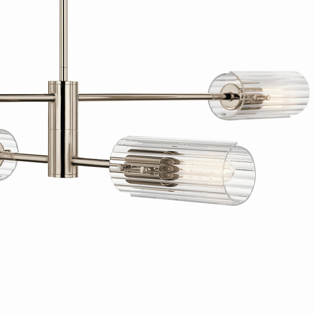 Kichler Canada - 52681PN - Four Light Linear Chandelier - Velestino - Polished Nickel