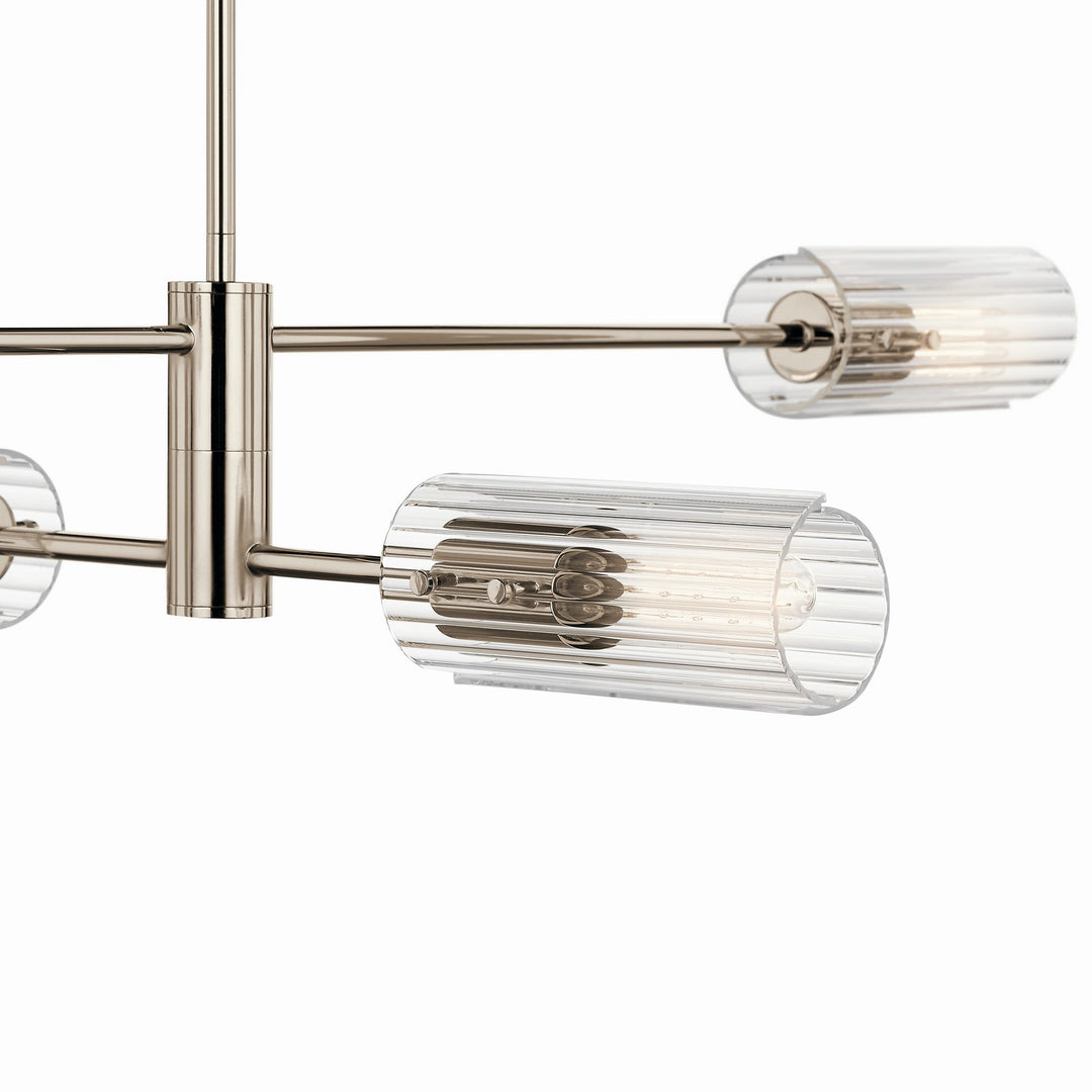 Kichler Canada - 52681PN - Four Light Linear Chandelier - Velestino - Polished Nickel