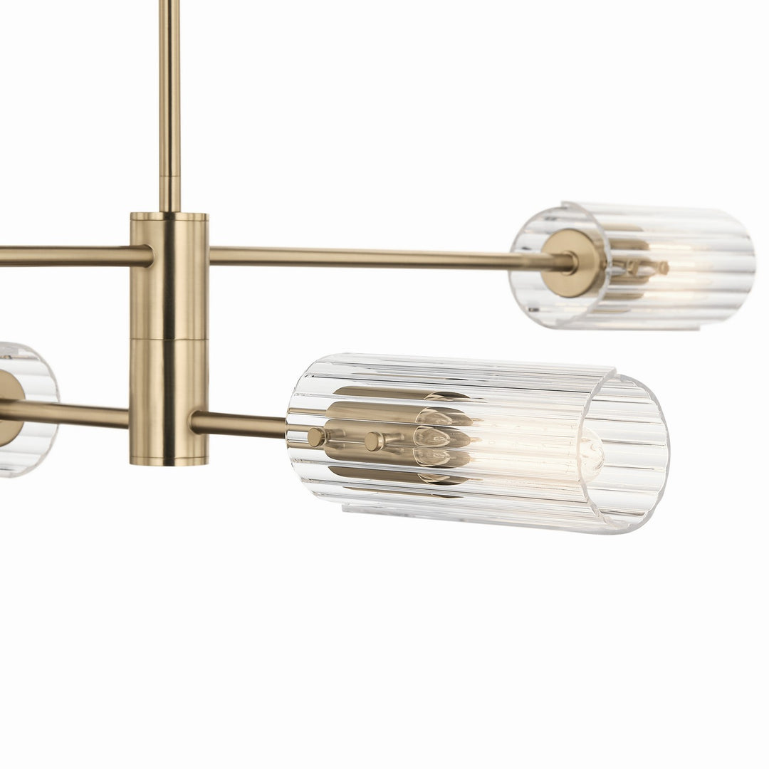Kichler Canada - 52681CPZ - Four Light Linear Chandelier - Velestino - Champagne Bronze