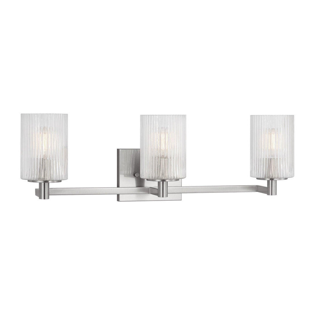 Generation Lighting Canada - GLV1043EN/BS - Three Light Wall / Bath - Lando - Brushed Steel