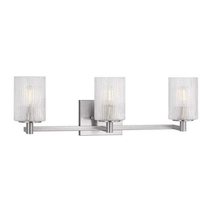 Generation Lighting Canada - GLV1043EN/BS - Three Light Wall / Bath - Lando - Brushed Steel