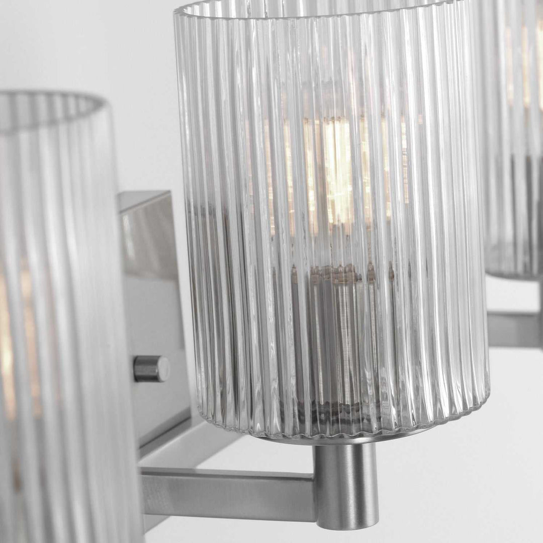 Generation Lighting Canada - GLV1043EN/BS - Three Light Wall / Bath - Lando - Brushed Steel