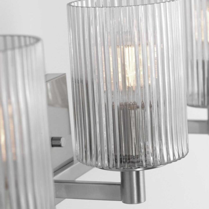 Generation Lighting Canada - GLV1043EN/BS - Three Light Wall / Bath - Lando - Brushed Steel