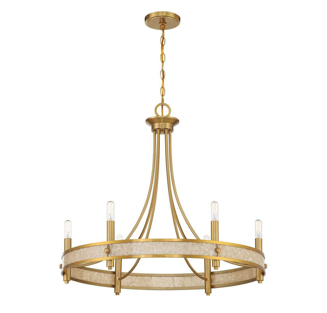 Savoy House - 1-2053-6-322 - Six Light Chandelier - Camden - Warm Brass