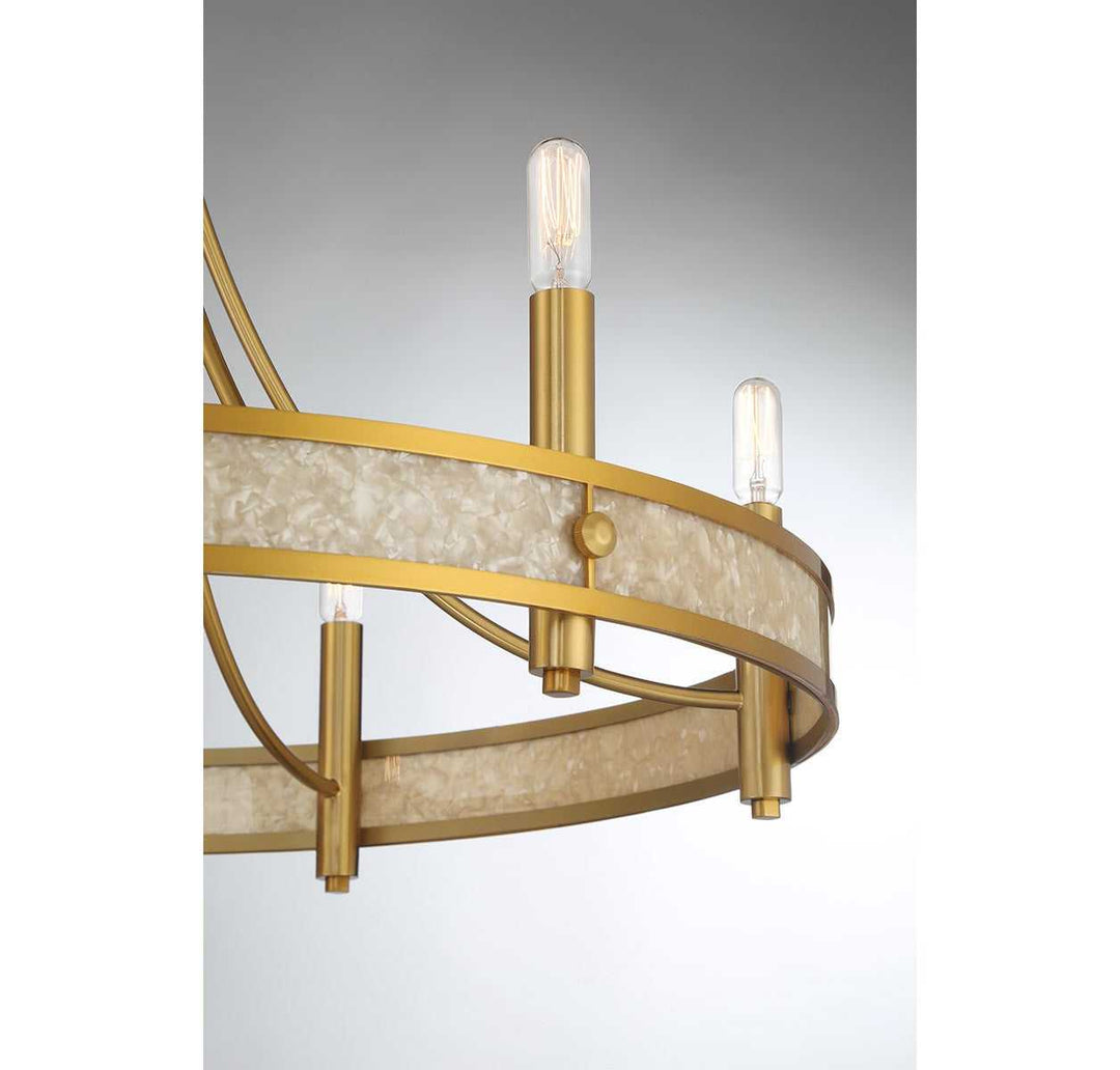 Savoy House - 1-2053-6-322 - Six Light Chandelier - Camden - Warm Brass