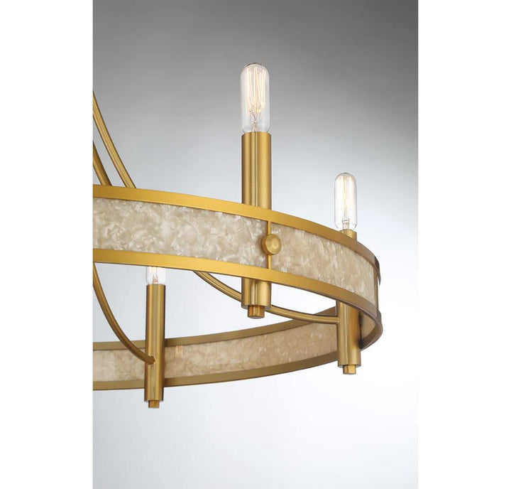 Savoy House - 1-2053-6-322 - Six Light Chandelier - Camden - Warm Brass
